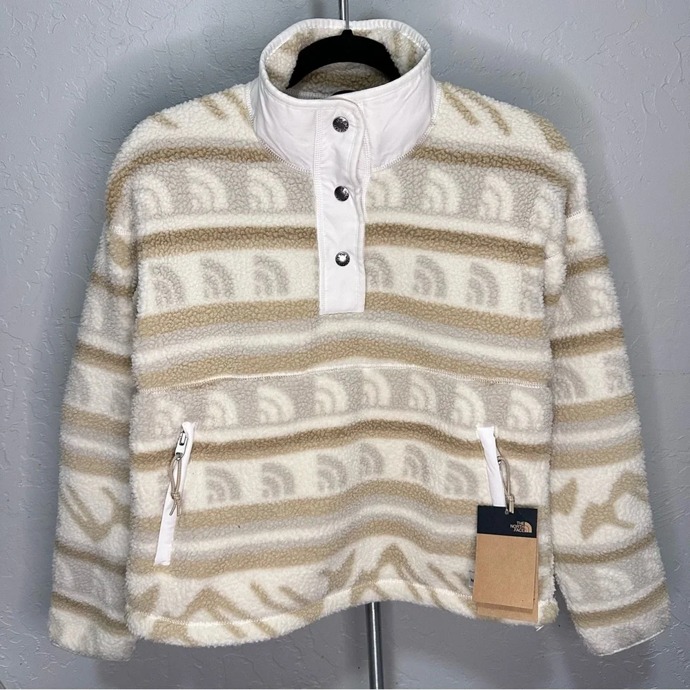 NWT TNF The North Face Women's Printed Cragmont Fleece 1/4 Snap PULLOVER XS - Picture 1 of 8